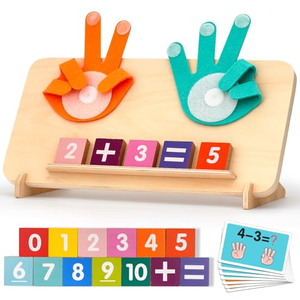 Jouets éducatifs pour l'éveil mathématique des jeunes enfants : aides pédagogiques numériques pour l'apprentissage précoce et le comptage au doigt - Product Image 1