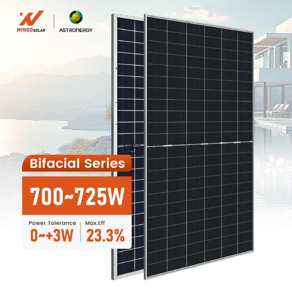 High Efficiency 1000Watts Monocrystalline Silicon Half Cell Bifacial Double-glass <strong>Solar</strong> <strong>Panels</strong> TUV for Pallet Packed 725W