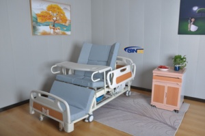 เตียงผู้ป่วยสำหรับใช้ในบ้านและโรงพยาบาล Ginee Medical รุ่น Heavy Duty โครงเหล็กเชื่อมด้วยระบบหุ่นยนต์ เคลือบ<span class=keywords><strong>ผง</strong></span>ป้องกันไฟฟ้าสถิต ล้อเบรกแบบเงียบ - Product Image 6