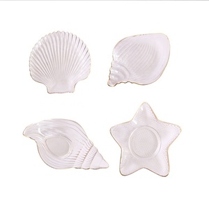 Assiette de fruits océan créative simple cristal maison bonbons Dessert en gros vaisselle transparente assiettes en verre - Product Image 6