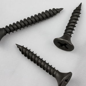 100 unids/bolsa tornillo de paneles de yeso de acero al carbono negro M3.5 M4 Phillips Cruz cabeza plana autorroscante tornillos de <span class=keywords><strong>madera</strong></span> para paneles de yeso hilo grueso - Product Image 5