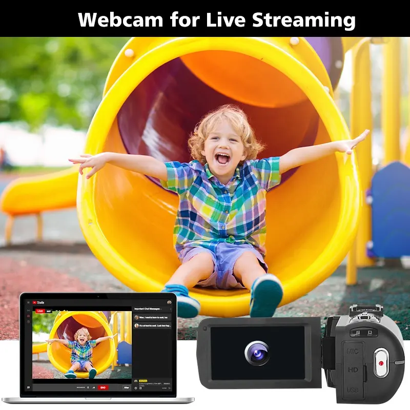 Support WIFI Meilleures caméras vidéo à logo mince 8K Caméra vidéo professionnelle numérique Dslr 4K 8K pour la diffusion en direct
