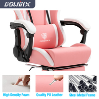 Chaise de jeu romantique pour filles, chaise pivotante d'étude pour étudiants, chaise de diffusion en réseau, chaise de jeu PC en rose