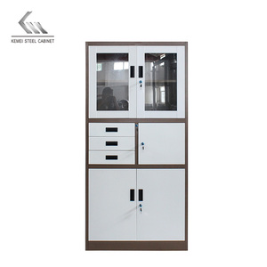 Cửa Kính Tủ Hồ Sơ Bằng Thép Tủ Lưu Trữ Kim Loại 3 Ngăn Kéo Tủ Hồ Sơ Thép Đa Chức Năng Với Hộp An Toàn - Product Image 4