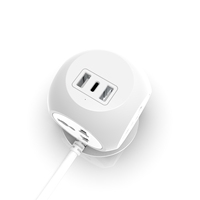 Rubik's Cube Durable 4 prises multiples Prise d'extension USB 4 prises Prise universelle Type C Prise ue Multiprise de voyage mondiale
