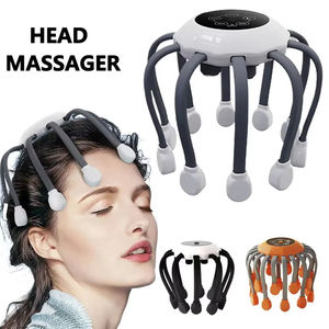 Masajeador de Cuero Cabelludo Inteligente para el Hogar, con Control Táctil Automático, Silicona ABS, Portátil y con Batería Integrada para Aliviar el Estrés - Product Image 4