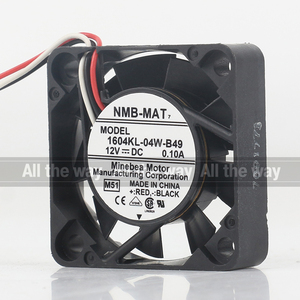 เครื่องแปลงกราฟิกการ์ด0.10A 3สาย NMB 5V 24V 48V DC 12V AC EC 4010 40X40X10MM คอมพิวเตอร์กราฟิกเงียบ4ซม. พัดลมระบายความร้อน<span class=keywords><strong>1604KL</strong></span>-<span class=keywords><strong>04W</strong></span>-<span class=keywords><strong>B49</strong></span> - Product Image 2