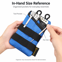 Mini pochette tactique EDC personnalisée organisateur de poche couteau pliant stylo lampe de poche portefeuille outils pour le camping et la randonnée