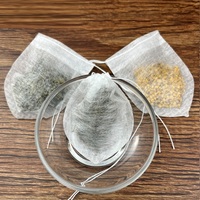 Sachets de thé jetables de qualité alimentaire, petits sachets de thé en forme de goutte d'eau en fibre de maïs