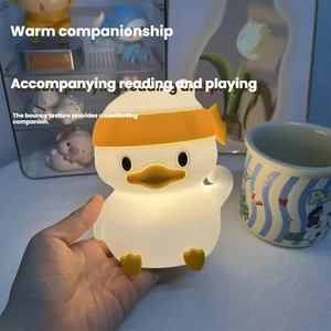 Mini Lámpara Nocturna RGB para Niños, Regalo de Cumpleaños y Navidad, Linda Pato de la <span class=keywords><strong>Suerte</strong></span>, Carga Tipo-C - Product Image 1