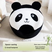 Lit pour chat en forme de panda, nid douillet en peluche, maison pour animaux de compagnie chaude toute l'année pour chats d'intérieur