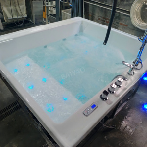 Jacuzzi de Lujo para Exteriores <span class=keywords><strong>Bestway</strong></span> Dominica, para 2-3 Personas, Acrílico, con Hidrojets, Ozono, 8 Jets, Diseño Moderno y Ecológico para Hoteles - Product Image 4