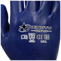 Guantes de Trabajo XINGYU de Nailon de Calibre 13 con Látex Espumado, Resistentes a las Manchas, Antideslizantes, Guantes de Protección para Almacenes, Construcción y Logística