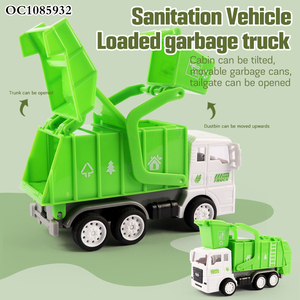 Plastic Friction Car <strong>Mini</strong> Green <strong>Garbage</strong> <strong>Truck</strong> Sanitation <strong>Truck</strong> Toys for Kids - Product Image 4