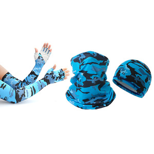 Men's <b>Sunscreen</b> Arm Sleeves Ice Silk Five Finger Gloves UV Protection For Cycling And Driving Outdoor Use - Product Image 2