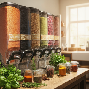 ECOBOX Dispensador de Alimentos para Mascotas, Gatos y <span class=keywords><strong>Perros</strong></span>, Dispensador de Cereales, Granos, Alimentos <span class=keywords><strong>a</strong></span> Granel, Bocadillos, Anacardos, <span class=keywords><strong>Pistachos</strong></span>, Frutos Secos, Contenedor de Gravedad para Tienda - Product Image 2