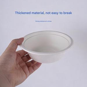 Assiettes et bols jetables en papier biodégradables en pulpe de canne à sucre pour barbecue extérieur, gâteaux d'anniversaire, plateau rond épaissi pour fêtes - Product Image 5