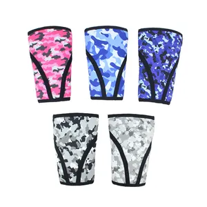 Genouillères de Compression en néoprène, avec Logo personnalisé de 7mm, bretelles pour haltérophilie, <span class=keywords><strong>Crossfit</strong></span>, gymnase et autres Sports - Product Image 2