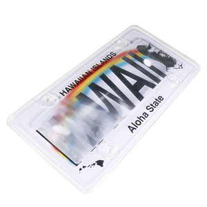 Protector de Matrícula Tintado Estándar Estadounidense, Marco Decorativo Negro Mate para Personalización de Vehículos - Product Image 1