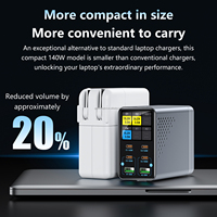 Chargeur de bureau multi-ports 160W GaN ultra-rapide 100W Smart QC3.0 PD 3.0 5V/3A pour appareil photo, écouteurs, ordinateur portable, tablette, téléphone