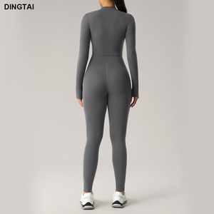 <span class=keywords><strong>Tuta</strong></span> <span class=keywords><strong>termica</strong></span> a maniche lunghe da <span class=keywords><strong>donna</strong></span> <span class=keywords><strong>tuta</strong></span> da Yoga monopezzo foderata in pile invernale per palestra Outdoor traspirante taglie forti - Product Image 5