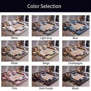 Современная функциональная роскошная кровать размера «King-Size» с мягким ящиком для хранения татами - Product Image 3