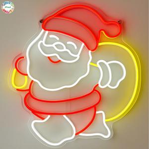 IPixel OEM/ODM Service <span class=keywords><strong>Feliz</strong></span> <span class=keywords><strong>Navidad</strong></span> LED <span class=keywords><strong>Neon</strong></span> Light Sign Custom Santa Claus Led <span class=keywords><strong>Neon</strong></span> Light Sign para la decoración de la pared del hogar - Product Image 1