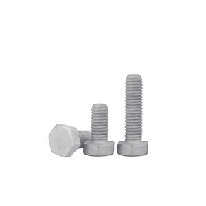 Vis à tête hexagonale DIN931 HDG, grade 10.9, filetage complet, acier au carbone M12 M16 <span class=keywords><strong>M20</strong></span> pour assemblage de bride de tour d'éolienne - Product Image 5