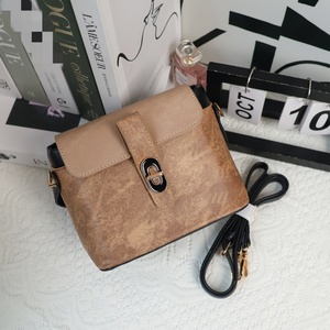 SOMETHING Structured Vintage Designer PU Leather Waterproof Lightweight Box Crossbody Satchel Bag Removable Strap <b>Small</b> Capacity - Product Image 1