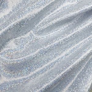 ผ้าสต็อกล็อต ผ้ากลิตเตอร์โฮโลแกรมเมทัลลิก ผ้าไนลอนผสมสแปนเด็กซ์ยืดหยุ่น สำหรับชุดว่ายน้ำ บิกินี่ ชุดเชียร์ลีดเดอร์ และชุดเต้น - Product Image 4