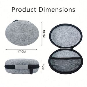 Estuche de Almacenamiento Ligero Multifuncional de Tela de Fieltro EVA, Estuche Protector Duradero para Auriculares - Product Image 6