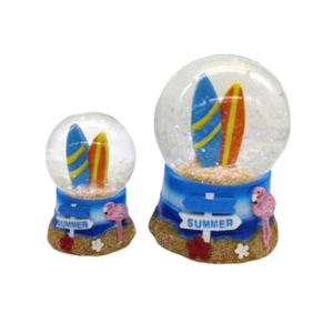 بشعار مخصص شاطئ باهاماس من راتنج فلامنغو كرة ثلجية فلامنغو - Product Image 2