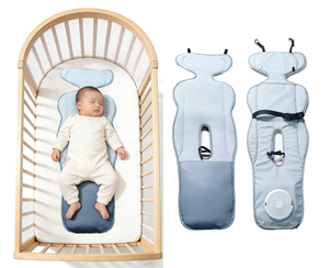 <span class=keywords><strong>Funda</strong></span> de Asiento Refrigerante para Bebé, Alfombrilla para Cochecito, Almohada para Recién Nacido, Forro para Cochecito, Ventilador Doble Inalámbrico con Pantalla - Product Image 3