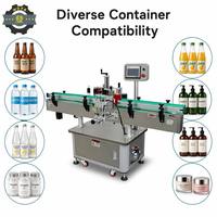 Machine d'étiquetage automatique de bouteilles rondes, haute précision, pour l'orientation des étiquettes sur les bouteilles en verre, en plastique, les canettes et les sacs