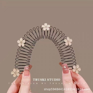 Pinza de pelo de dibujos animados para niños, peine de Metal de Camelia, Cabeza trasera Invisible, accesorios para Cabeza trasera para mujer - Product Image 3