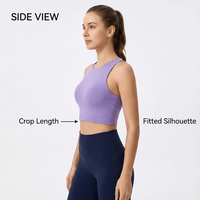 Top Deportivo Corto para Mujer, Diseño con Espalda Descubierta, Corte Ajustado, Ideal para Yoga, Tenis, Gimnasio y Baile