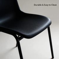 Chaise de conférence et d'événement empilable en plastique OK-505 avec structure en acier thermolaqué – Conception empilable pour l'éducation et les conférences
