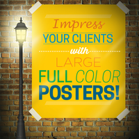 Affiche personnalisée d'impression typographique avec graphiques pour le marketing en magasin et la signalisation publicitaire