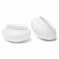 Abat-jour en verre sodocalcique soufflé à la main, blanc laiteux, diffuseur de lumière pour plafonnier encastré