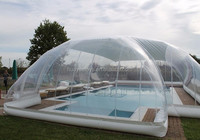 Couverture de piscine extérieure transparente, article gonflable, vente en gros d'usine