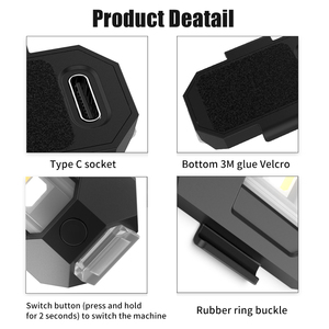 Feux de moto, lumière stroboscopique pour drone, lumière LED USB anti-collision, signal lumineux clignotant pour vélo, avion, vol de nuit, mini lumière d'avertissement - Product Image 2