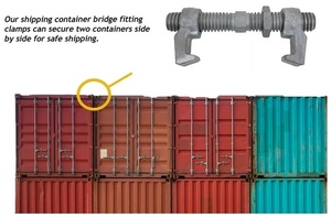 Maxplus Cornières de conteneur maritime, Pinces de fixation, Pièces de fixation, Raccord de pont en acier ISO 1161, Galvanisé à chaud pour conteneurs maritimes - Product Image 6