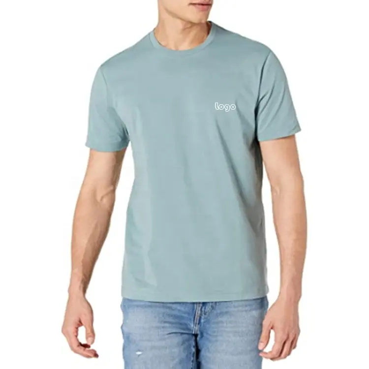 Summer Hot Selling Quick Dry Crew Neck Cottons Men's Short Sleeve OEM Custom Printing Blank T-Shirt For Men 100% Cotton