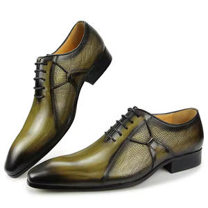 Zapatos Oxford Italianos Personalizados al por Mayor para Hombre, Zapatos Casuales de Otoño para Exteriores que Aumentan la Estatura, Zapatos Clásicos para Boda y Fiesta - Product Image 1
