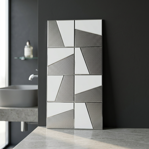Bon prix, meilleure qualité, mosaïque de cristal irisée décorative de 9 mm, carreaux de céramique de luxe, aspect céramique, carreaux muraux pour salle de bain, extérieur - Product Image 3
