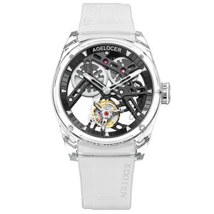 <span class=keywords><strong>Agelocer</strong></span> Édition Limitée « Ice Never Melts » Montre en cristal à ressort libre, montre mécanique manuelle de luxe - Product Image 1