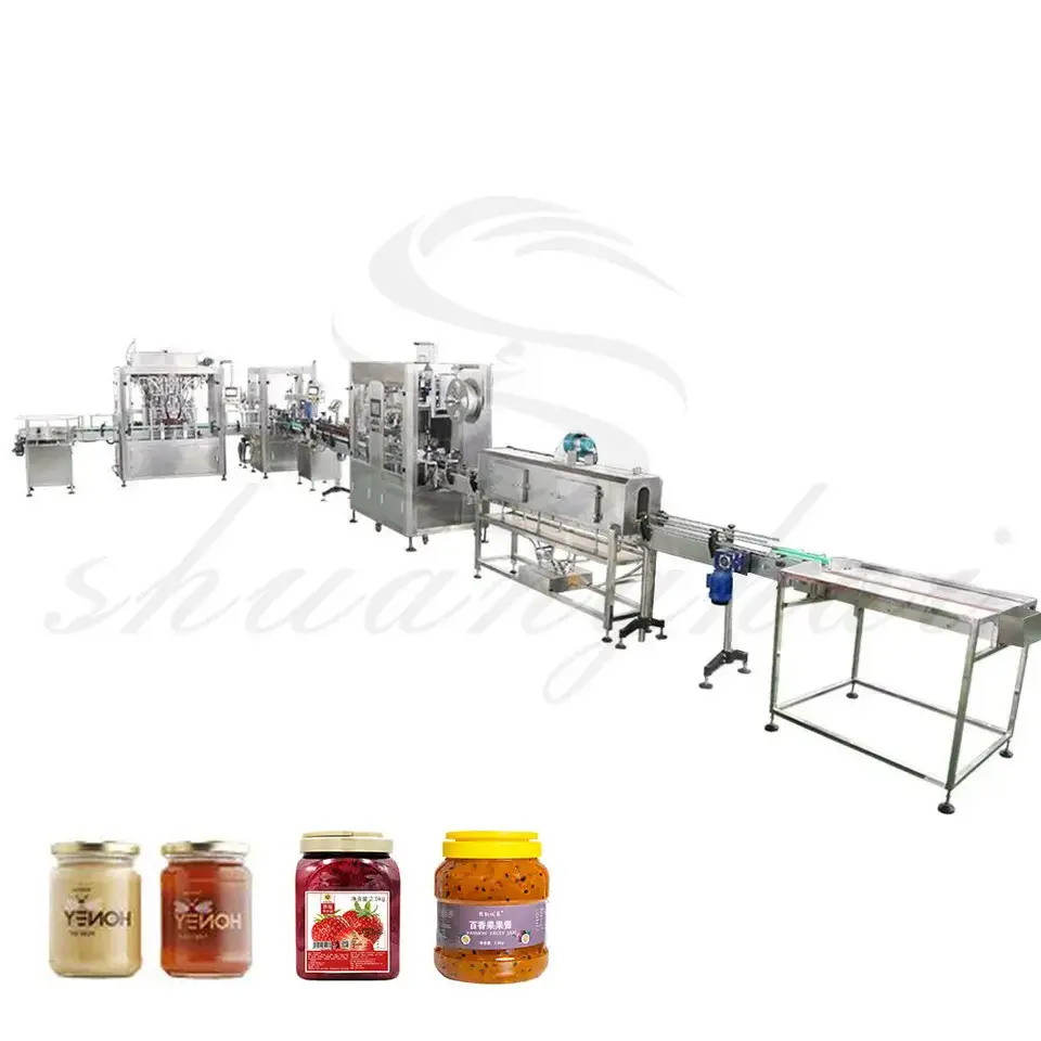 ماكينة التعبئة الأوتوماتيكية لمخفوق العسل والكاتشب وصوص الطماطم وزجاجات المربى بسعر المصنع، خط إنتاج التغطية