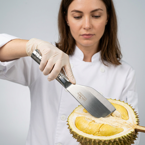 Cuchillo de Cocina para Durian de Acero Inoxidable, 4.75 Pulgadas, Acabado Pulido, Diseño Minimalista y Duradero, para Mano Derecha, Extra Afilado, con Mango de Plástico - Product Image 1