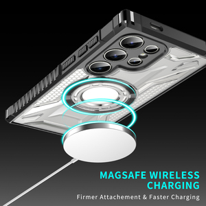 Funda de Armadura para <span class=keywords><strong>iPhone</strong></span> 17 16 PRO MAX 16Plus 16 15 Pro Max 14 13 Mini funda de teléfono de carga inalámbrica magnética transparente - Product Image 2