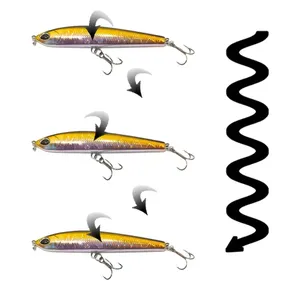 1 OUTKIT nuova matita che affonda esca <span class=keywords><strong>per</strong></span> immersioni in acqua dolce artificiale tremante <span class=keywords><strong>esche</strong></span> <span class=keywords><strong>finte</strong></span> <span class=keywords><strong>per</strong></span> trote pesce persico placcaggio Creek Wobblers - Product Image 5